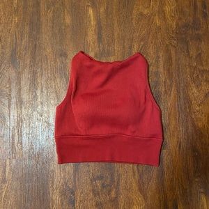 High neck sports bra